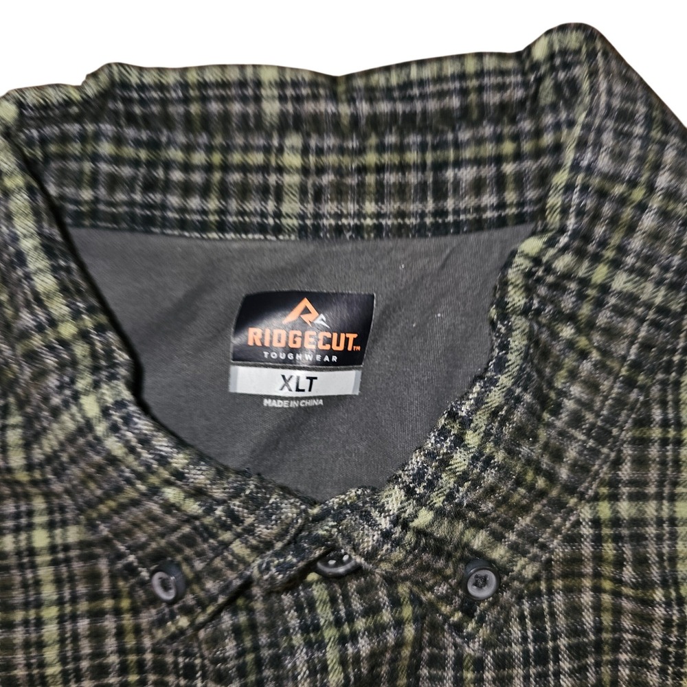 Ridgecut Toughwear Mens‎ XLT Plaid Flannel Button Up Shirt Long Sleeve